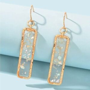 Gold Geometric Drop Earrings